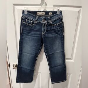 🟣BKE Women’s  Harper Dark Blue Ankle Jeans